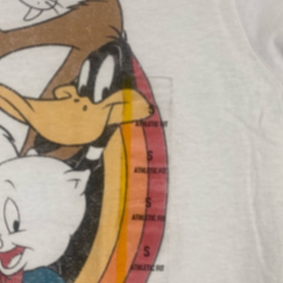 Looney Tunes Men's Short Sleeve Graphic Crewneck T Shirt White Size Medium - Picture 8 of 10
